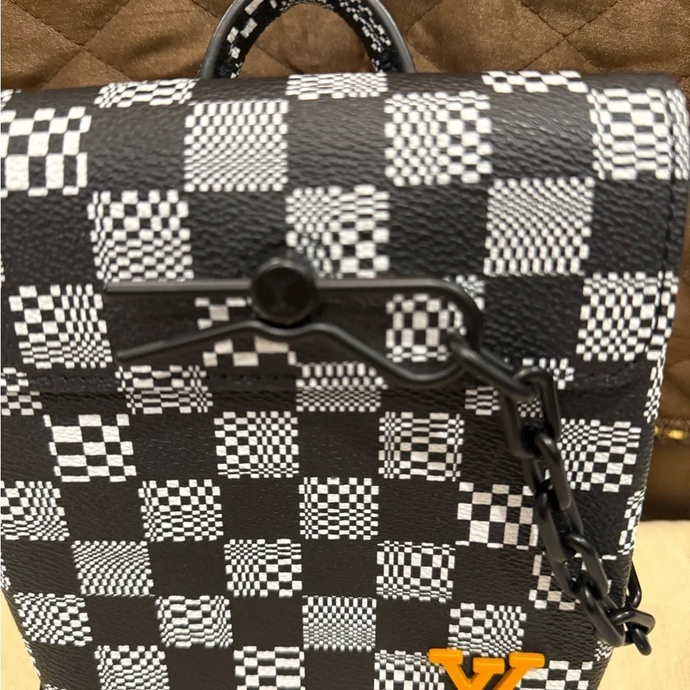 LOUIS VUITTON Damier Distorted Steamer XS Unisex